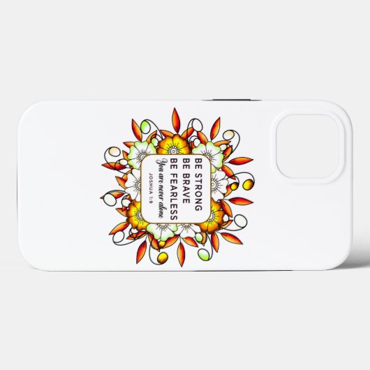 強い勇敢さを恐れない – 聖書の聖句 Case-Mate iPhoneケース (裏面 (横))