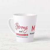 強い勇敢な女性クリスチャン・モノグラム カフェラテマグ (左アングル)