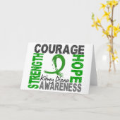 強い勇気が腎臓病を願う カード (黄色い花)