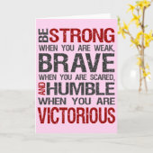 強い勇気付けられるカードピンクの乳癌があって下さい カード (黄色い花)