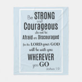 強い及び勇気がある(ジョシュアの)青または黒があって下さい フリースブランケット (正面)