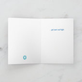 強い友人をチェックする – グリッドを外す サンキューカード (内部)