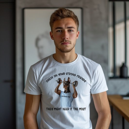 強い友人をチェック Tシャツ