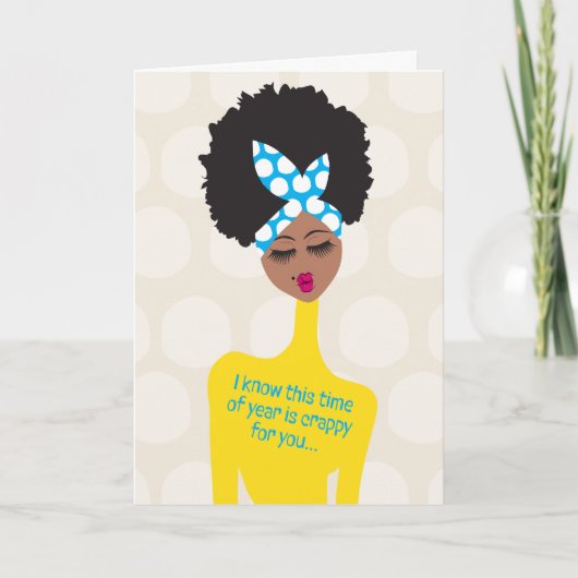 強い友達のことを気にかけて - ひどい1年 サンキューカード (正面)