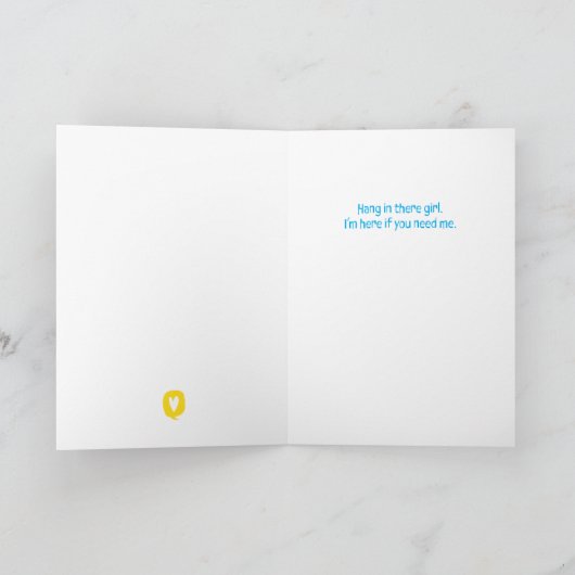 強い友達のことを気にかけて - ひどい1年 サンキューカード (内部)