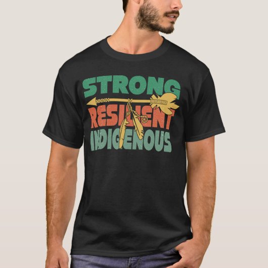 強い回復力を持つ先住民族の部族のエンパワーメント Tシャツ (正面)