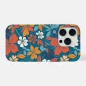 強い夏の花柄 iPhoneケース (裏面横)