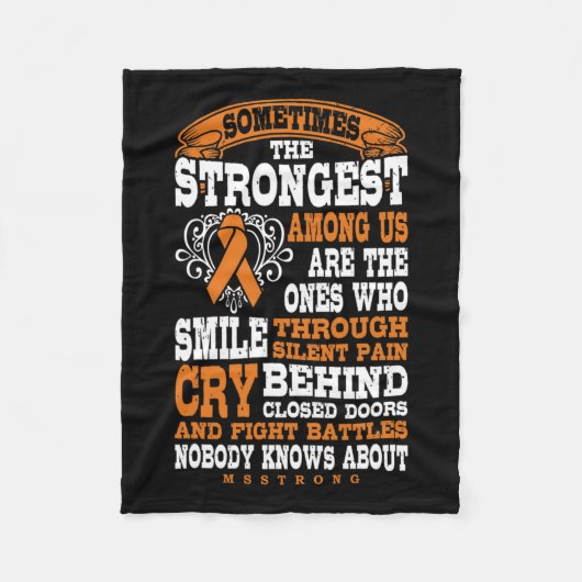 強い多発性硬化症の中で最も強い フリースブランケット (正面)