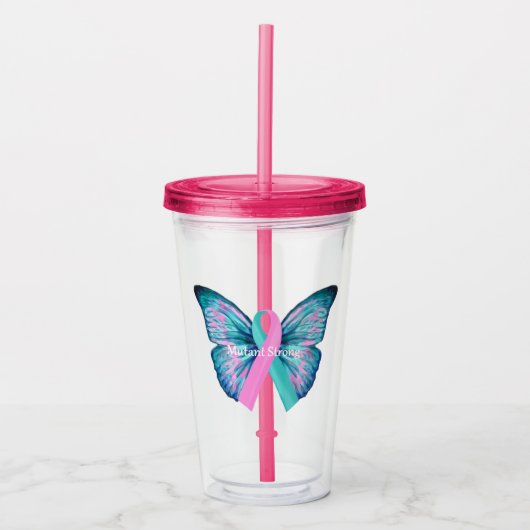 強い大きい蝶突然変異体 アクリルタンブラー (正面)