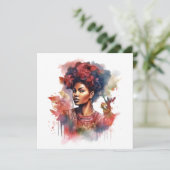 強い女の子の黒の歴史強いアフリカ サンキューカード (スタンド正面)