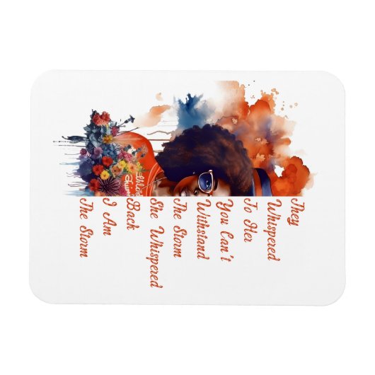 強い女の子の黒の歴史強いアフリカ マグネット (横)