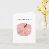 強い女の子力が女性の日々のフェミニストを満喫する カード (黄色い花)