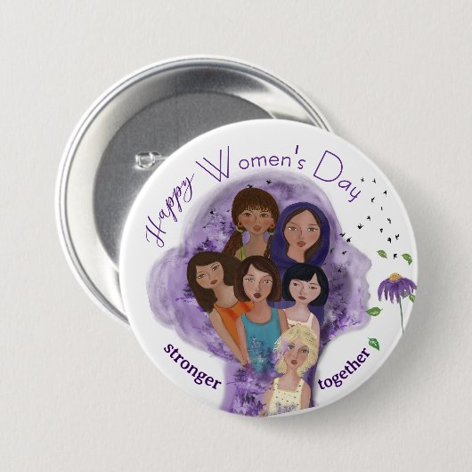 強い女の日 缶バッジ (正面&裏面)