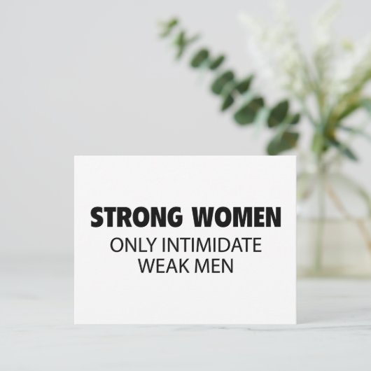 強い女は弱い男を威嚇するだけだ ポストカード (スタンド正面)