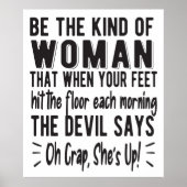 強い女やる気を起こさせる性に力を与えた女性引用文 ポスター (正面)