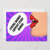 強い女性がお互いにフェミニストカードを支え合う (正面)