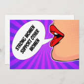 強い女性がお互いにフェミニストカードを支え合う (正面/裏面)