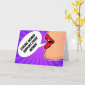 強い女性が他の女性を支える カード (黄色い花)