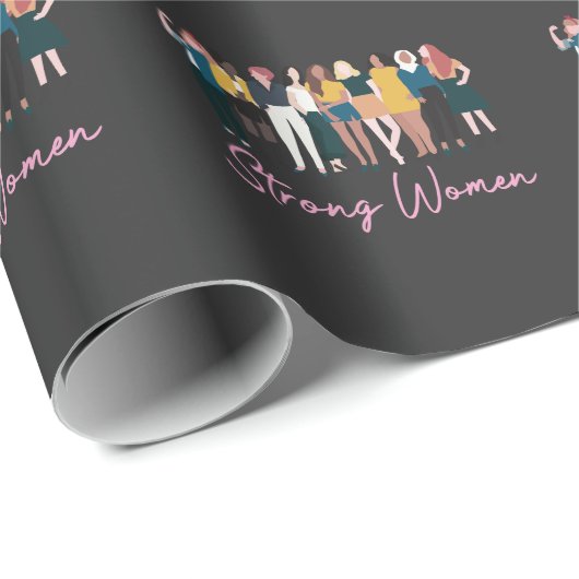 強い女性が女性の多様性を誇りを持った後押し ラッピングペーパー (ロールコーナー)