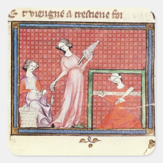 . .強い女性が紡ぐ聖なる書物、 経典 スクエアシール (正面)