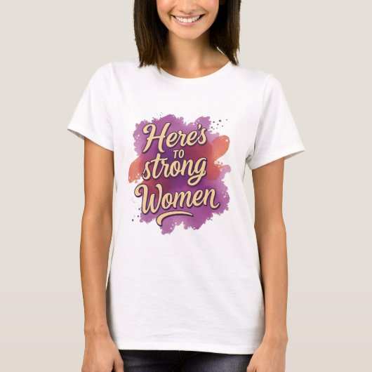 強い女性たちに敬意を Tシャツ (正面)