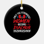 強い女性だけが腎臓透析を受ける セラミックオーナメント (裏面)