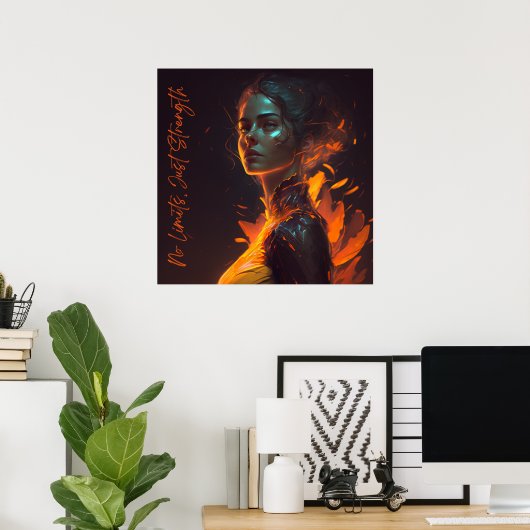 強い女性と強い世界 – ポスター吸息 ポスター (ホームオフィス)