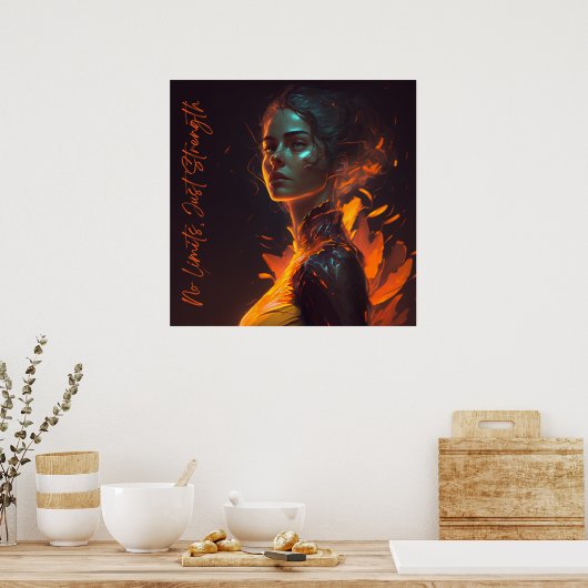 強い女性と強い世界 – ポスター吸息 ポスター (キッチン)