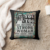 強い女性になる – おもしろい Vintage Ad クッション (ブランケット)