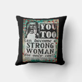 強い女性になる – おもしろい Vintage Ad クッション (裏面)