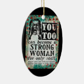 強い女性になる – おもしろい Vintage Ad セラミックオーナメント (右)