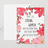 強い女性に乾杯 ワコーレ花模様のクレマチス ポストカード (正面/裏面)