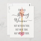 強い女性に対する部族の矢感動的印 ポストカード (正面/裏面)