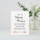 強い女性に引用文の部族矢印 ポストカード (スタンド正面)