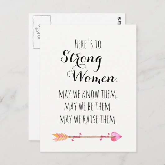 強い女性に引用文の部族矢印 ポストカード (正面/裏面)