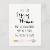 強い女性に引用文の部族矢印 ポストカード (正面)