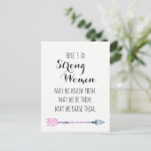 強い女性に引用文部族矢印はがき ポストカード (スタンド正面)