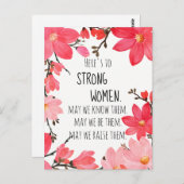 強い女性に水の色のフローラクレマティス ポストカード (正面/裏面)