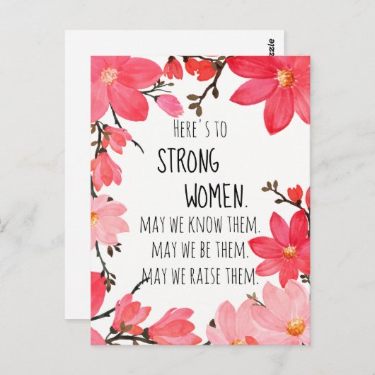 強い女性に水の色のフローラクレマティス ポストカード (正面/裏面)