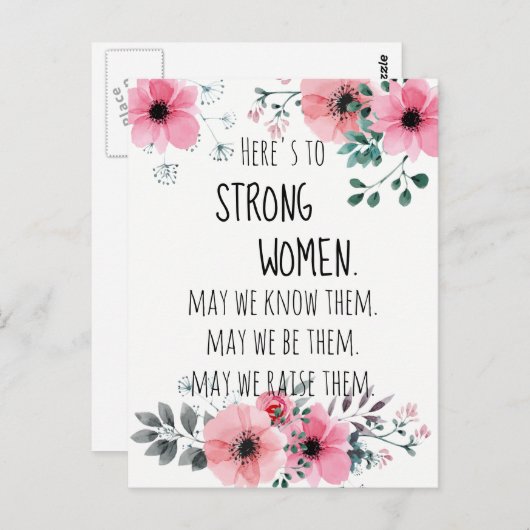 強い女性に水の色のフローラ ポストカード (正面/裏面)