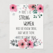 強い女性に水の色のフローラ ポストカード (正面)