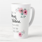 強い女性に水の色のフローラBFF カフェラテマグ (右アングル)