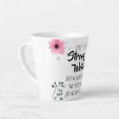 強い女性に水の色のフローラBFF カフェラテマグ (左アングル)