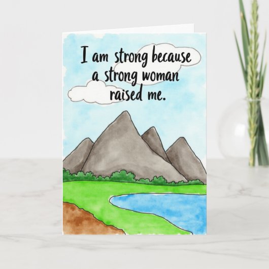 強い女性のための母の日カード カード (正面)
