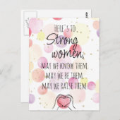 強い女性のやる気を起こさせる水色の泡 ポストカード (正面/裏面)