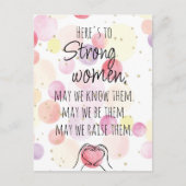 強い女性のやる気を起こさせる水色の泡 ポストカード (正面)