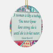 強い女性の引用文、クリスマスのオーナメント セラミックオーナメント (右)