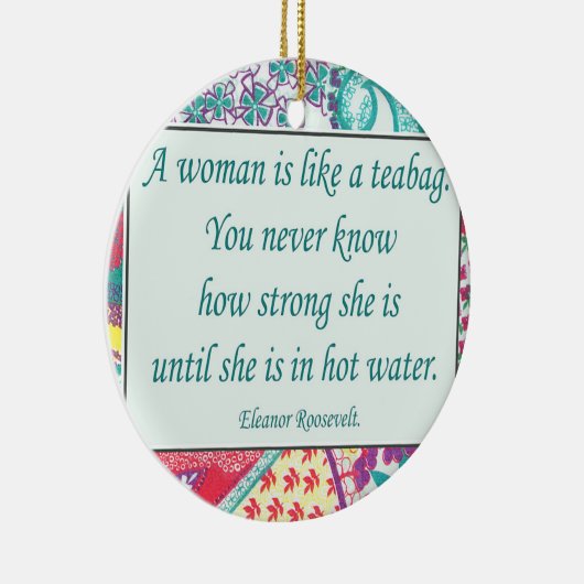強い女性の引用文、クリスマスのオーナメント セラミックオーナメント (右)
