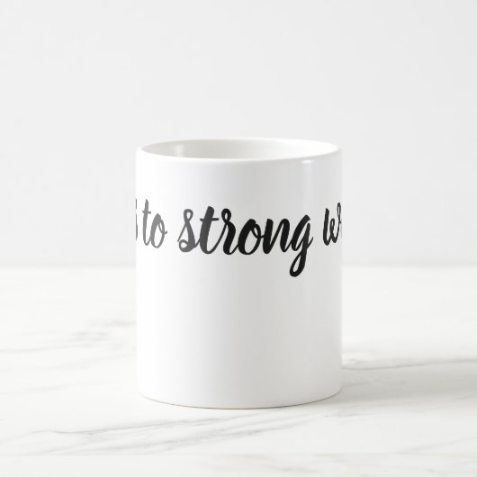 強い女性の男女同権主義のマグのミニマリストにここにあります コーヒーマグカップ (中央)