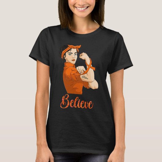 強い女性の血液がん2 Tシャツ (正面)